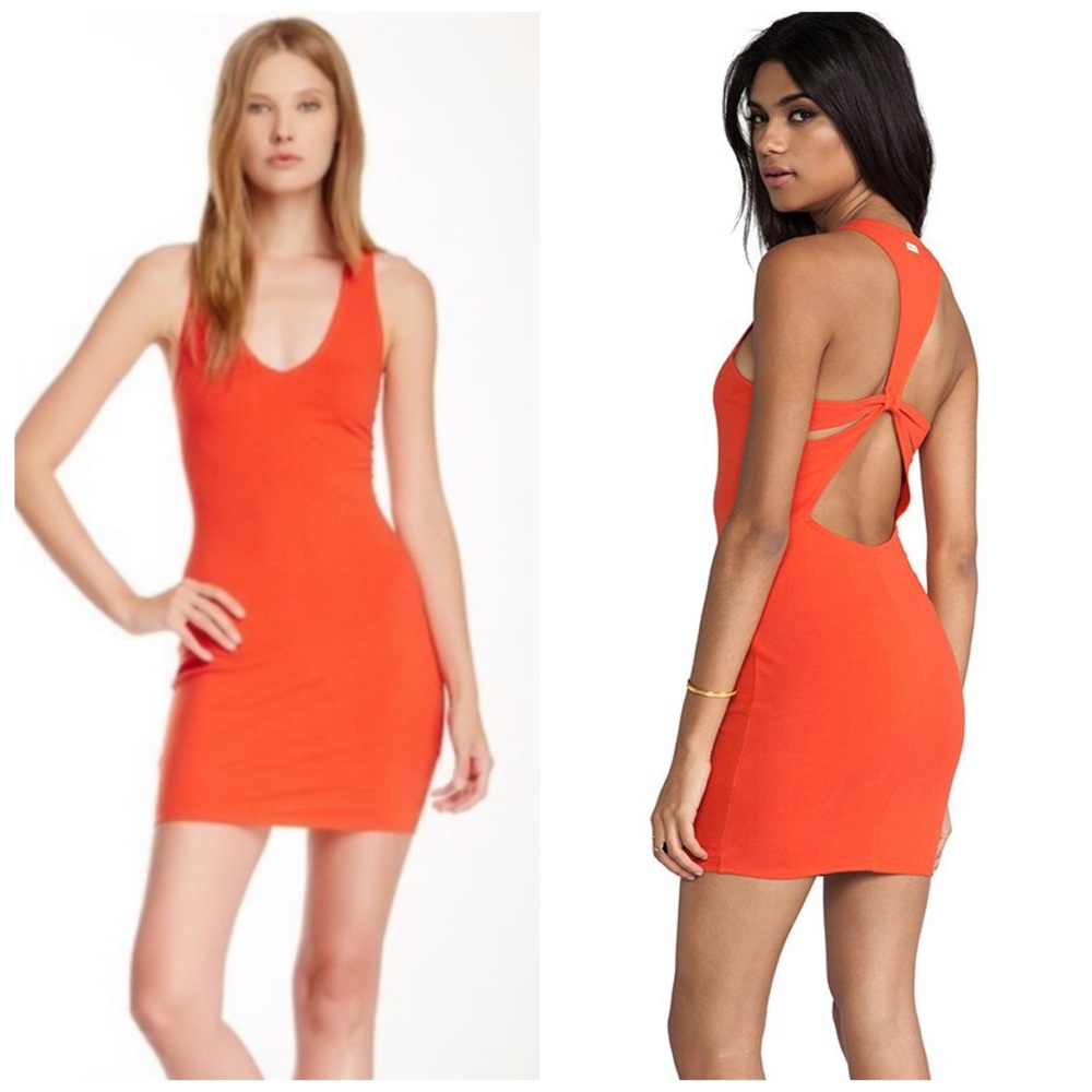 Haunted Dress in Coral Grenadine RVCA Bodycon S
